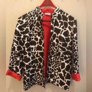 Chicos womens animal print blazer